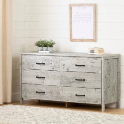 Gravity 6-Drawer Double Dresser - Seaside Pine