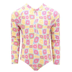 Groovy Flowers Long Sleeves Swimsuit 2-14y