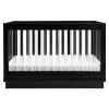Harlow 3-in-1 Convertible Crib with Toddler Bed Conversion Kit - Black / Acrylic