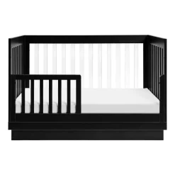 Harlow 3-in-1 Convertible Crib with Toddler Bed Conversion Kit - Black / Acrylic
