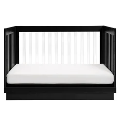 Harlow 3-in-1 Convertible Crib with Toddler Bed Conversion Kit - Black / Acrylic