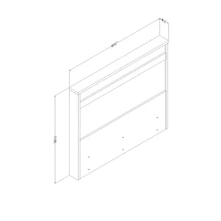 Headboard - August Bleached Oak