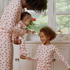 Hearts Waffle Pajamas 2-6x