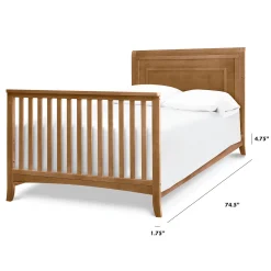 Hidden Hardware Full Size Bed Conversion Kit - Hazelnut