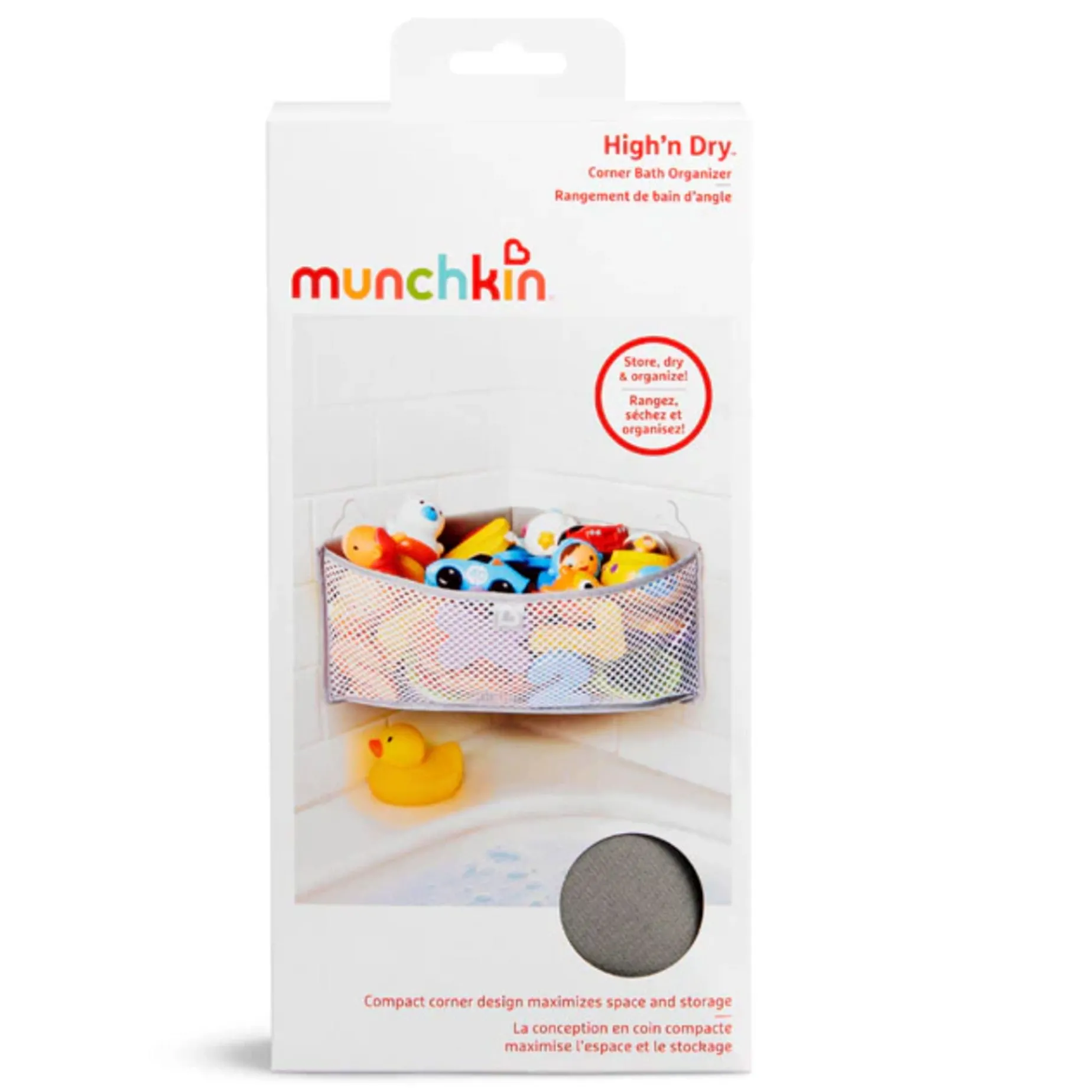 High’n Dry™ Corner Bath Organizer - Grey