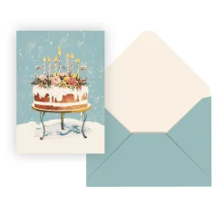 Holiday Greeting Card- Cake