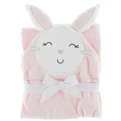 Hooded Towel - Pink Rabbit