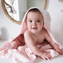 Hooded Towel - Pink Rabbit