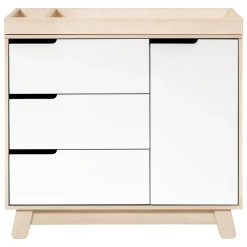 Hudson 3-Drawer Changer Dresser with Removable Changing Tray - Washed Natural / White