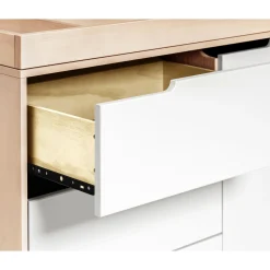 Hudson 3-Drawer Changer Dresser with Removable Changing Tray - Washed Natural / White