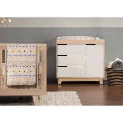 Hudson 3-Drawer Changer Dresser with Removable Changing Tray - Washed Natural / White