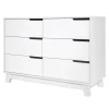 Hudson 6-Drawer Double Dresser - White