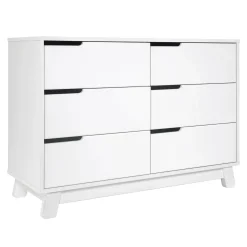 Hudson 6-Drawer Double Dresser - White