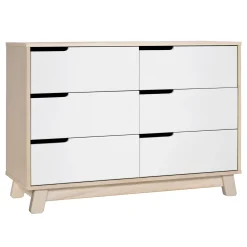 Hudson 6-Drawer Double Dresser - Washed Natural / White