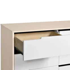 Hudson 6-Drawer Double Dresser - Washed Natural / White