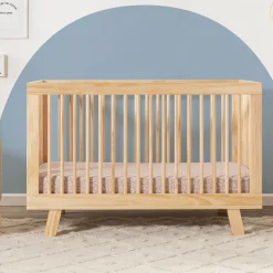 Hudson 3-in-1 Convertible Crib with Toddler Bed Conversion Kit - Natural Finish