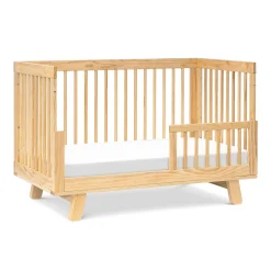 Hudson 3-in-1 Convertible Crib with Toddler Bed Conversion Kit - Natural Finish