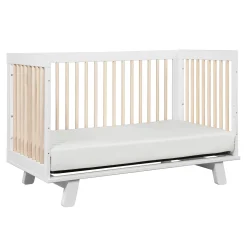 Hudson 3-in-1 Convertible Crib - White / Washed Natural