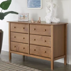 Jayden 6-Drawer Double Wide Dresser - Chestnut