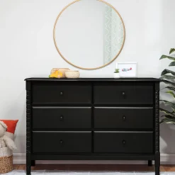 Jenny Lind Spindle 6-Drawer Dresser - Ebony