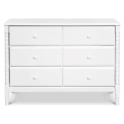 Jenny Lind Spindle 6-Drawer Dresser - White