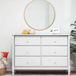 Jenny Lind Spindle 6-Drawer Dresser - White