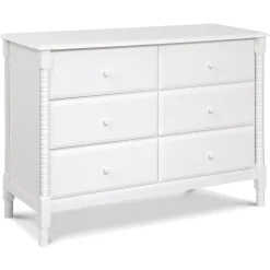 Jenny Lind Spindle 6-Drawer Dresser - White
