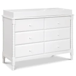 Jenny Lind Spindle 6-Drawer Dresser - White