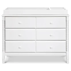 Jenny Lind Spindle 6-Drawer Dresser - White