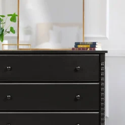 Jenny Lind Spindle 3-Drawer Dresser - Ebony Black