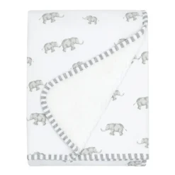 Jersey Sherpa Blanket - Grey Elephant