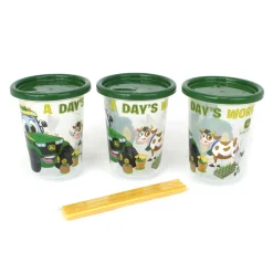 John Deere 10oz Spill Proof Straw Cup 3-Pack