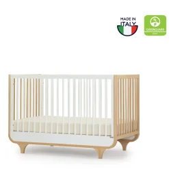 Jolly 3-In-1 Convertible Crib - White/Natural