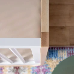 Jolly 3-In-1 Convertible Crib - White/Natural