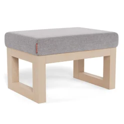 Joya Ottoman - Pebble Grey / Maple