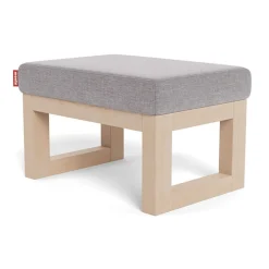 Joya Ottoman - Pebble Grey / Maple