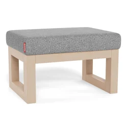 Joya Ottoman - Pepper Grey / Maple