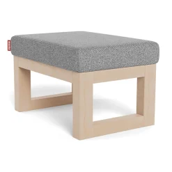 Joya Ottoman - Pepper Grey / Maple
