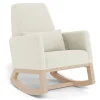 Joya Rocking Chair - White Faux Sheepskin / Maple (In Stock)