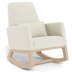 Joya Rocking Chair - White Faux Sheepskin / Maple (In Stock)