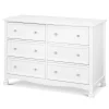 Kalani 6-Drawer Double Wide Dresser - White Finish