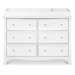 Kalani 6-Drawer Double Wide Dresser - White Finish