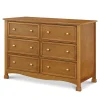 Kalani 6-Drawer Double Wide Dresser - Chestnut Finish