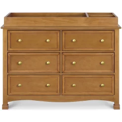 Kalani 6-Drawer Double Wide Dresser - Chestnut Finish