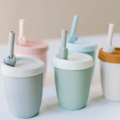 Kids Silicone Cup with Straw - Bunny