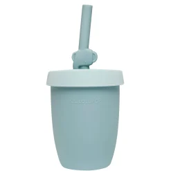 Kids Silicone Cup with Straw - Elephant