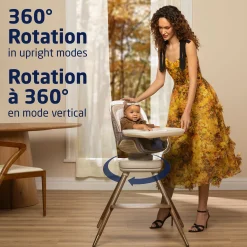 Kiskadee 360° Rotating High Chair - Natural