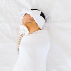 Knit Headband 0-4months - White Dove