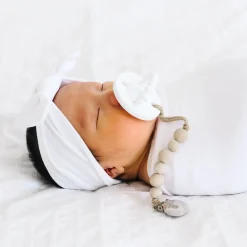 Knit Headband 0-4months - White Dove