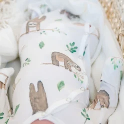 Knotted Gown 0m+ - Noah the Sloth